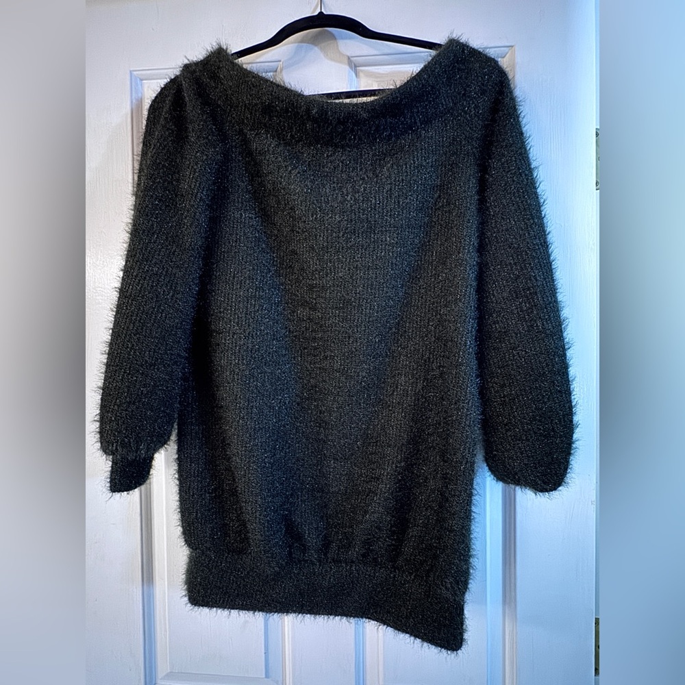 First Love Emerald Green Off-the-Shoulder Sweater